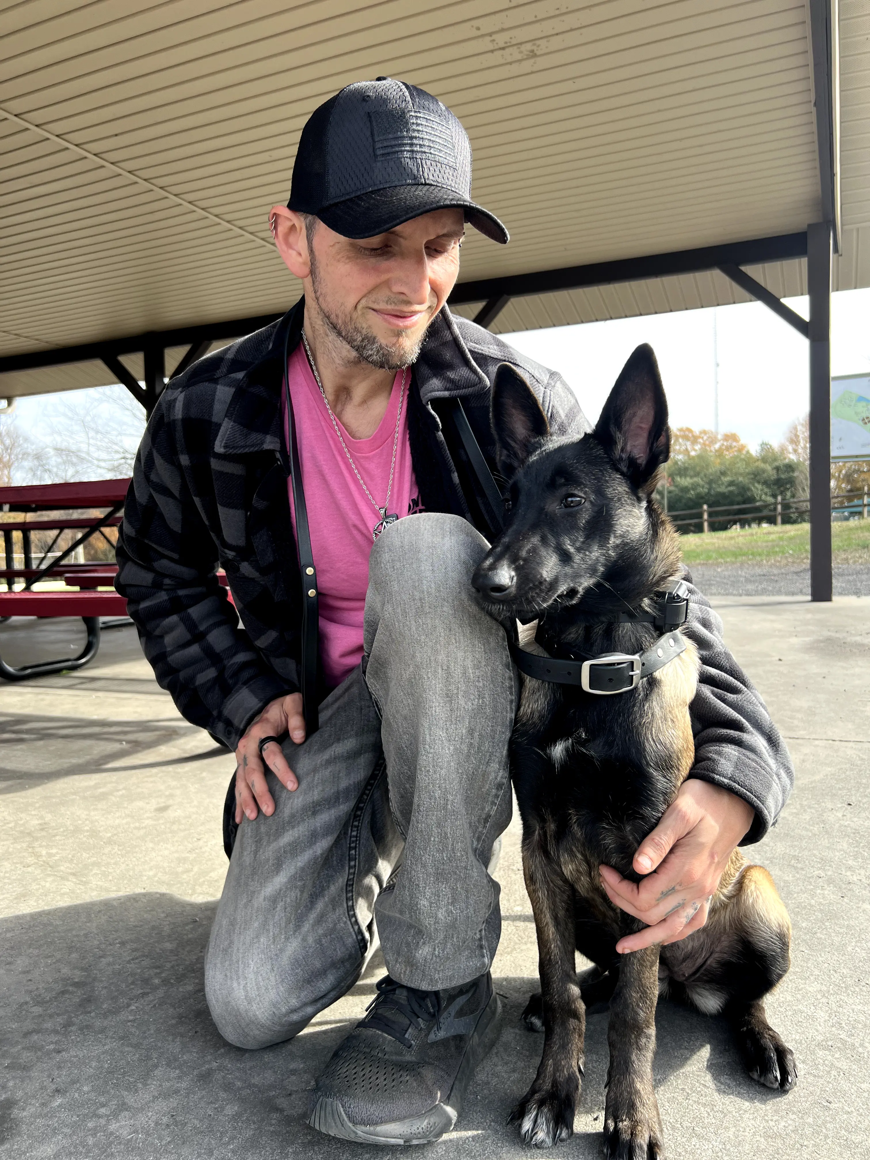 Jon and Client's Dog Shadow